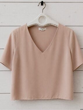 BABATON Randy Blush V-Neck Blouse Size M